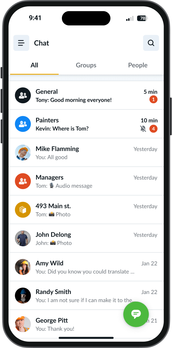 Remato Construction Team Chat App