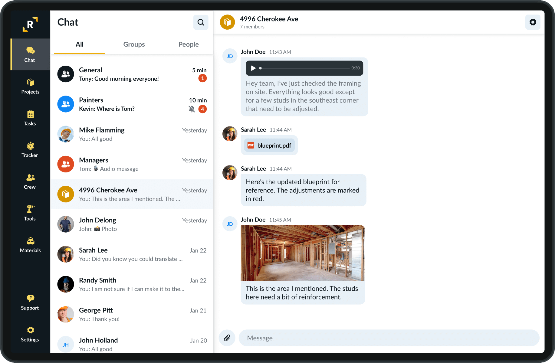 Remato Desktop Construction Project Chat App