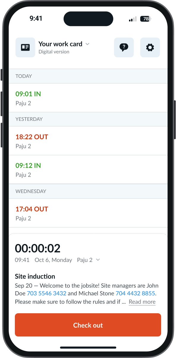 Remato mobile check in