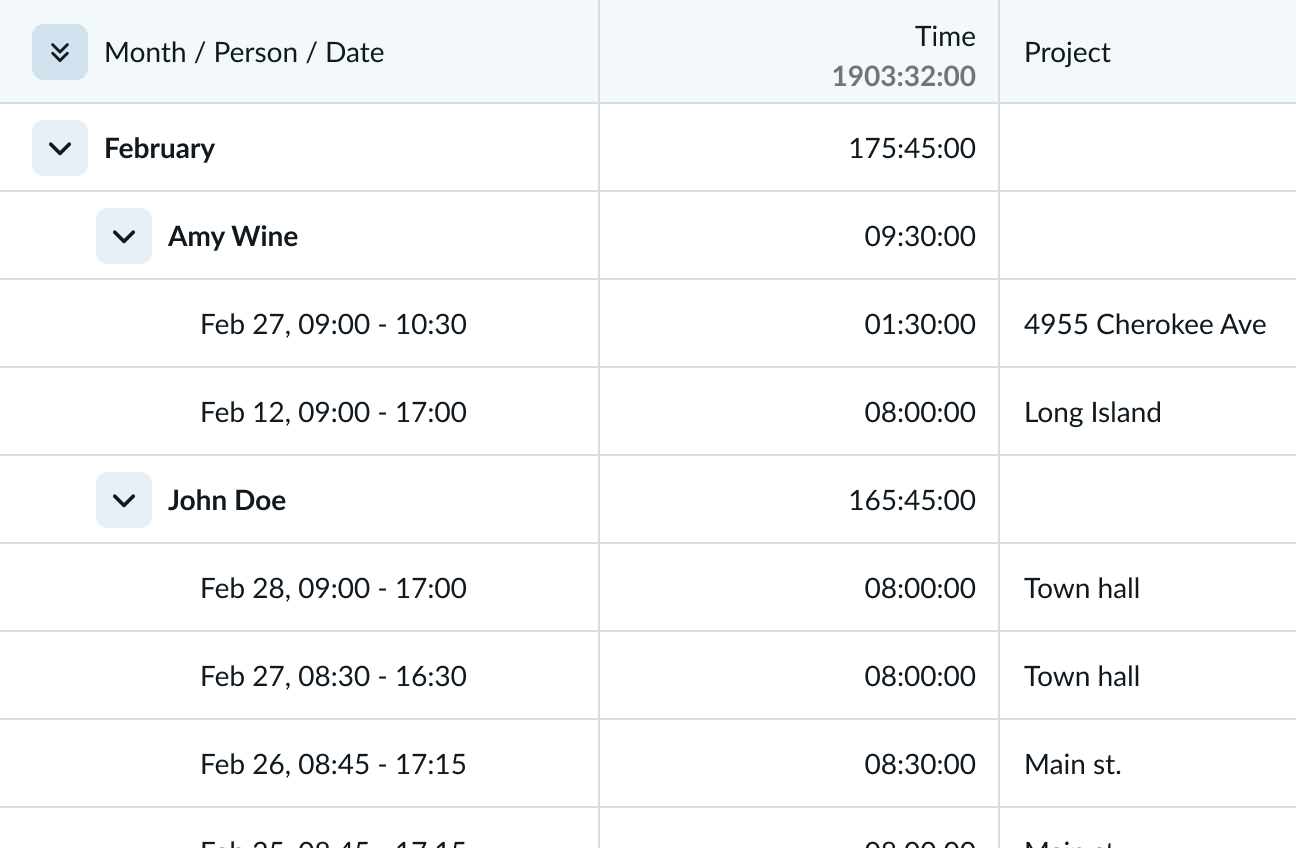 Remato Summarized Time Card Reports