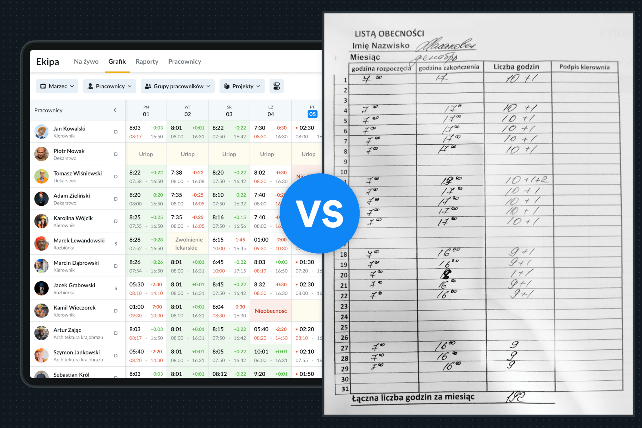 Excel and paper vs Digital timesheets